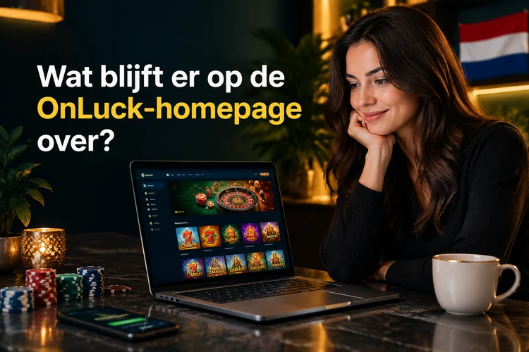 Wat blijft er op de OnLuck-homepage over?